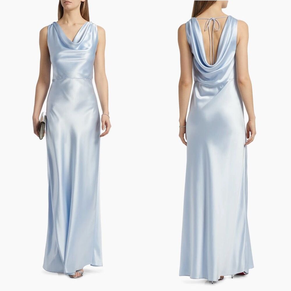 Milly Elsa Satin Cowl Neck Gown US 8 $695